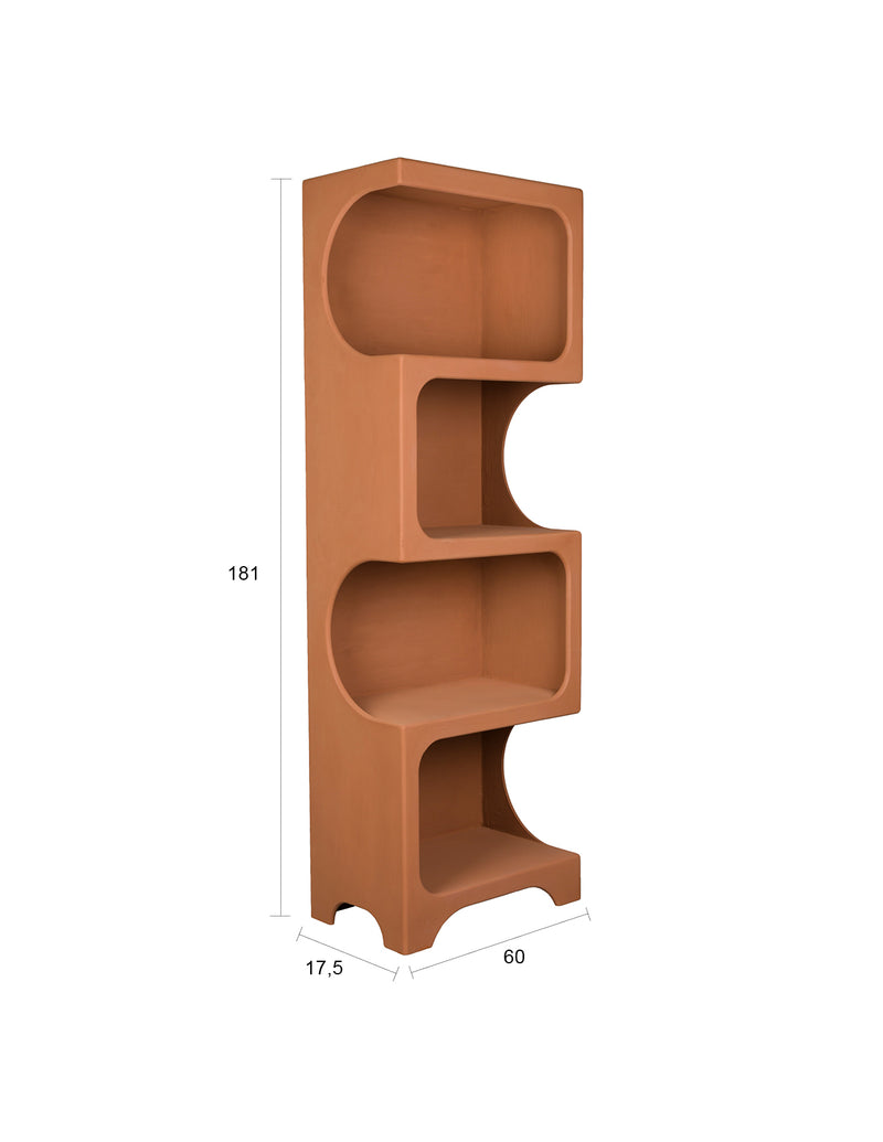 Regal Dundee L von Dutchbone in Terracotta, modulares Retro-Design