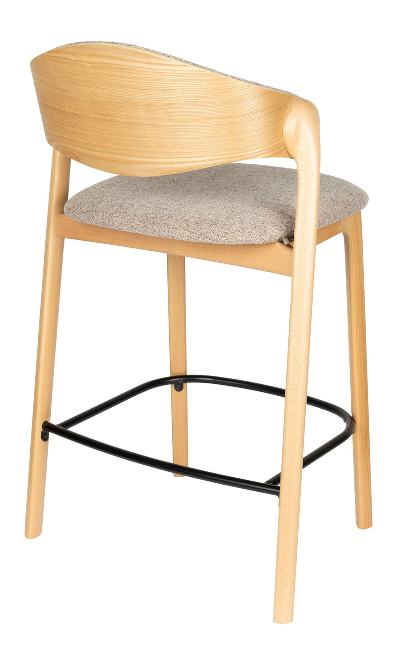 Barhocker Babington im 2er-Set, Naturfarben mit Buchenholzgestell