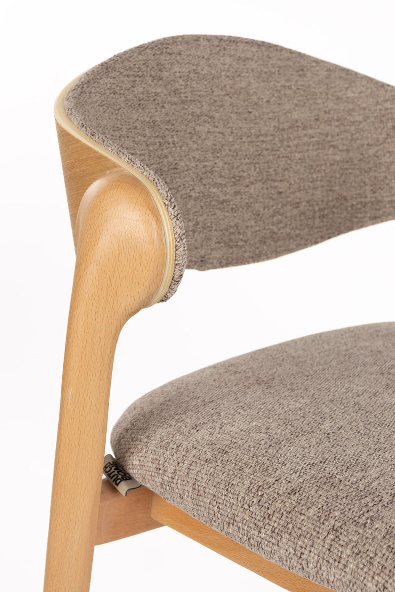 Barhocker Babington im 2er-Set, Naturfarben mit Buchenholzgestell