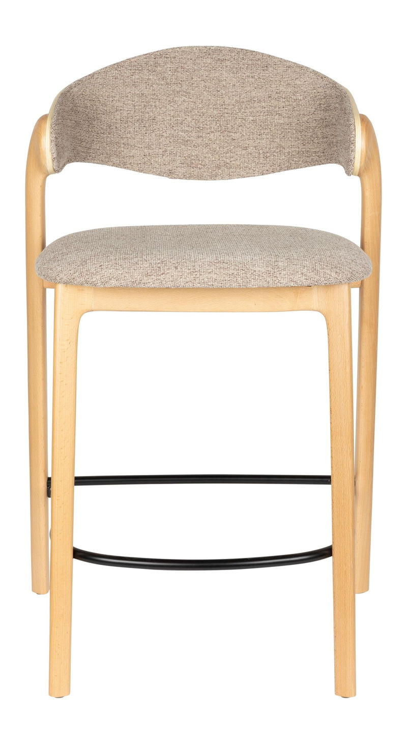 Barhocker Babington im 2er-Set, Naturfarben mit Buchenholzgestell