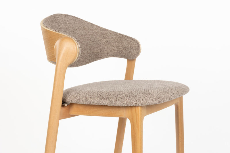 Barhocker Babington im 2er-Set, Naturfarben mit Buchenholzgestell