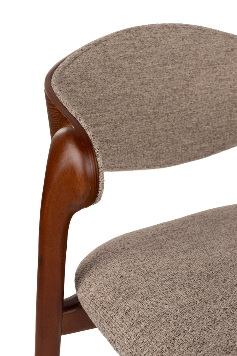 Barhocker Babington 2er-Set, Walnussfarben mit gepolsterter Sitzfläche