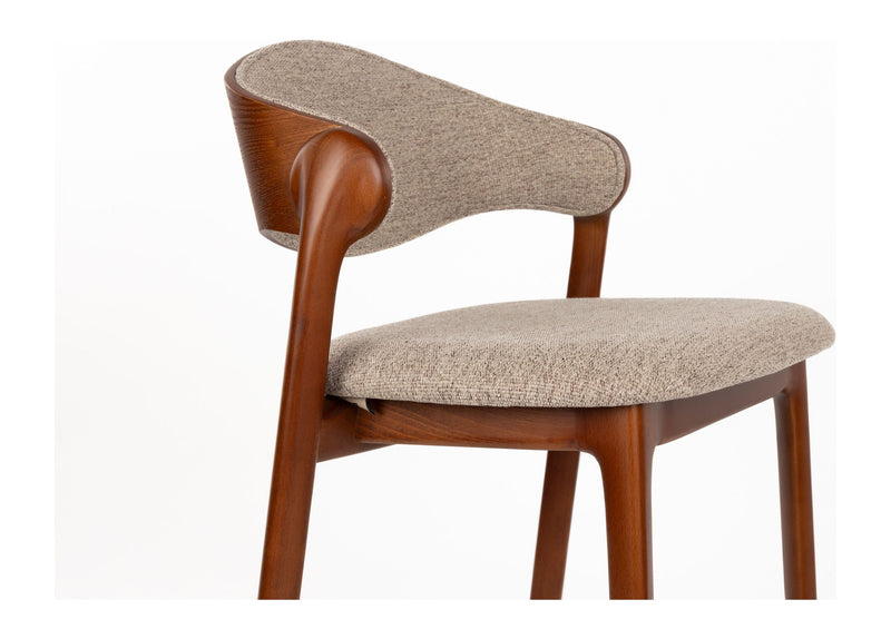 Barhocker Babington 2er-Set, Walnussfarben mit gepolsterter Sitzfläche