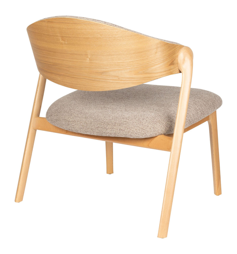 Loungesessel Babington Natural mit Buchenholz-Gestell im Boho-Stil