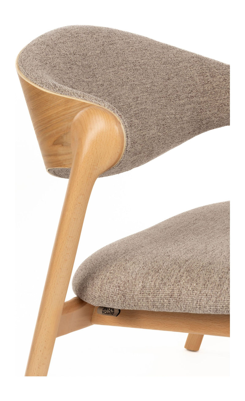 Loungesessel Babington Natural mit Buchenholz-Gestell im Boho-Stil
