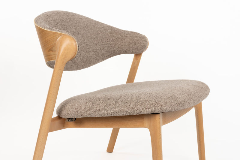 Loungesessel Babington Natural mit Buchenholz-Gestell im Boho-Stil