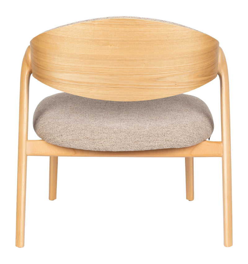 Loungesessel Babington Natural mit Buchenholz-Gestell im Boho-Stil