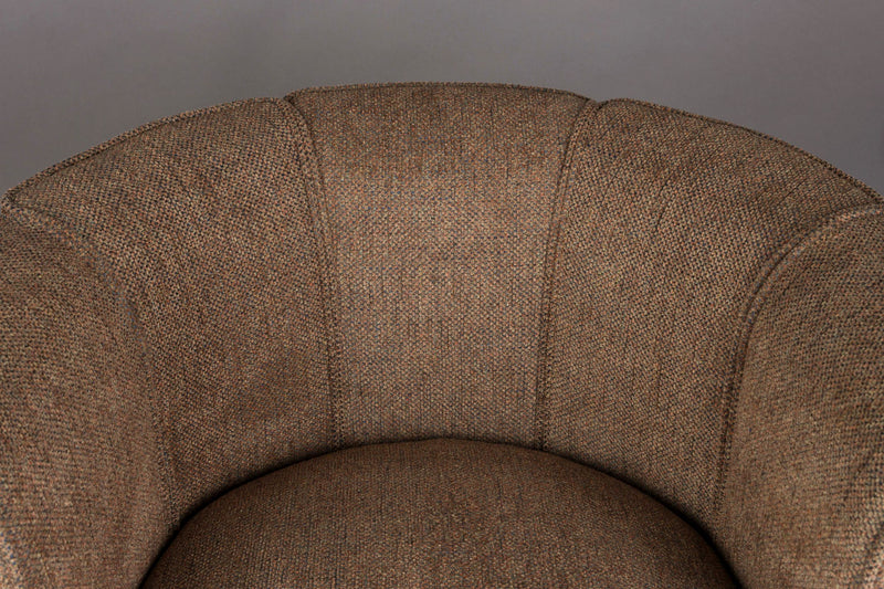 Loungesessel Flower Braun mit drehbarem Gestell von Dutchbone