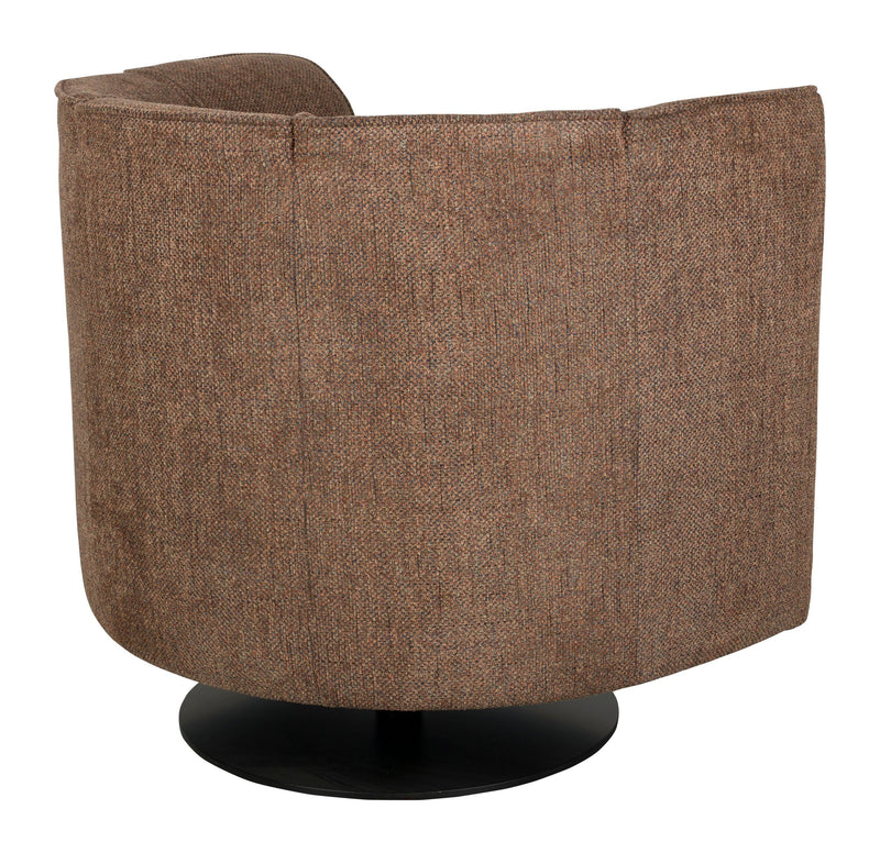 Loungesessel Flower Braun mit drehbarem Gestell von Dutchbone