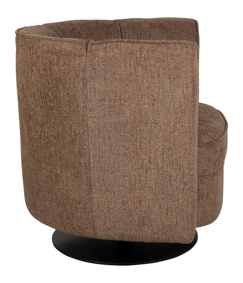 Loungesessel Flower Braun mit drehbarem Gestell von Dutchbone