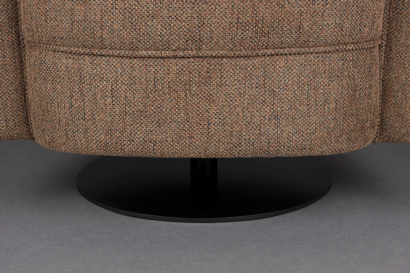 Loungesessel Flower Braun mit drehbarem Gestell von Dutchbone