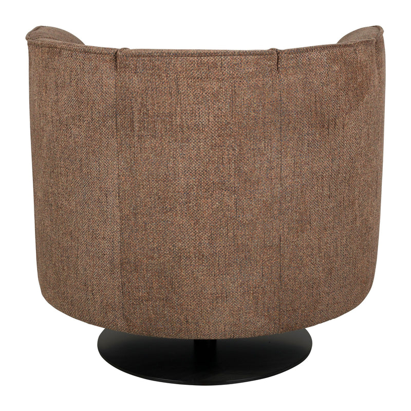 Loungesessel Flower Braun mit drehbarem Gestell von Dutchbone