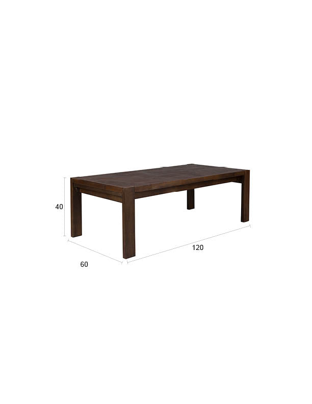 Couchtisch Bruneau aus Akazienholz im Boho-Stil, Braun von Dutchbone