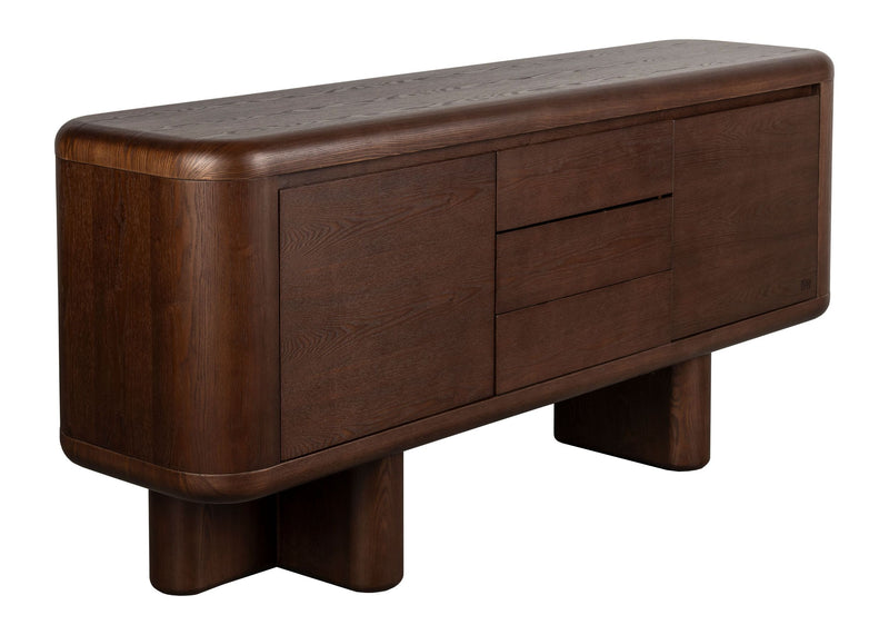 Sideboard Herman im Vintage-Look mit 3 Schubladen aus Eschenfurnier