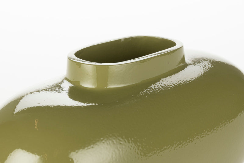 Vase Droplet M Green Dutchbone, Aluminium im Retro-Design
