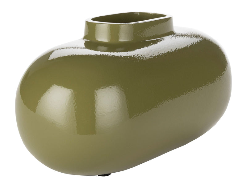Vase Droplet M Green Dutchbone, Aluminium im Retro-Design