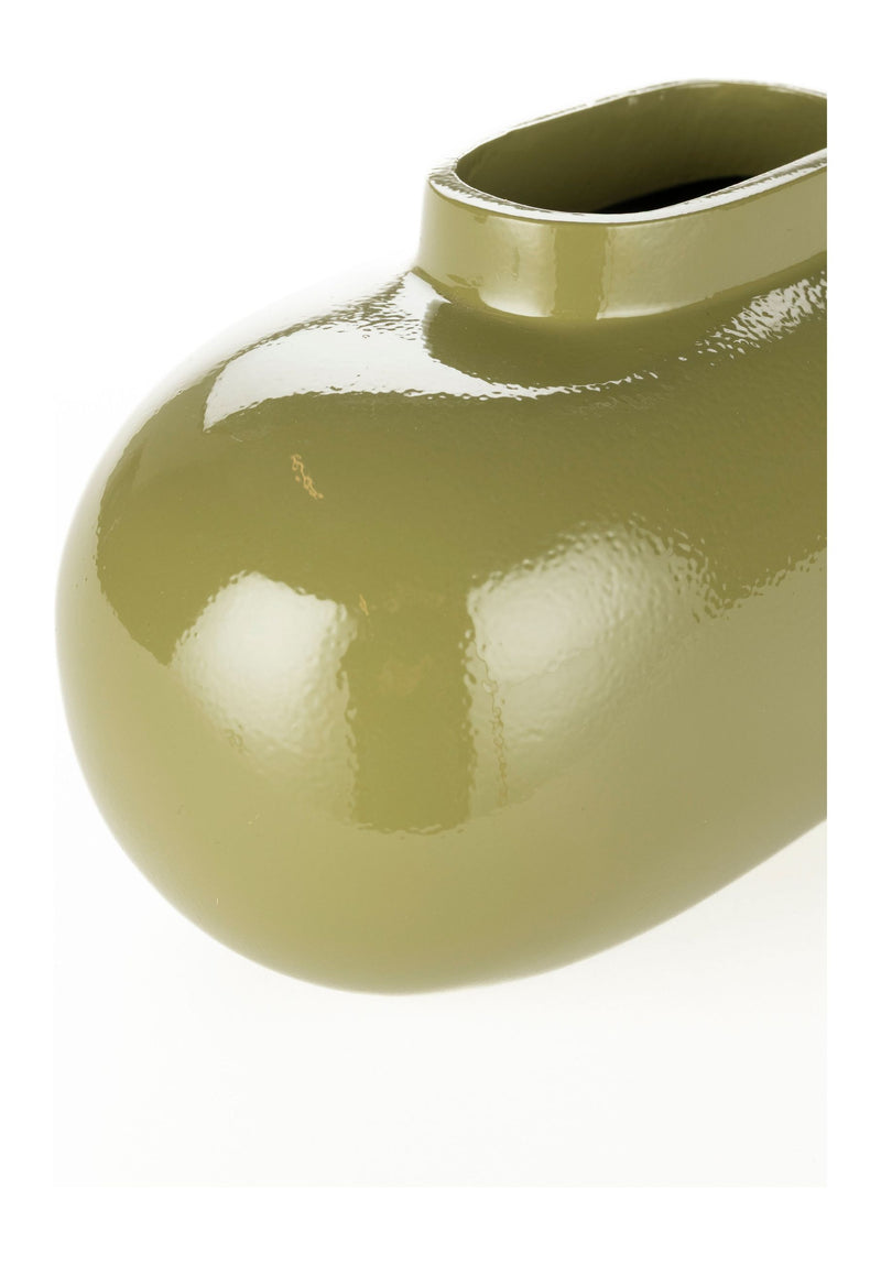 Vase Droplet M Green Dutchbone, Aluminium im Retro-Design