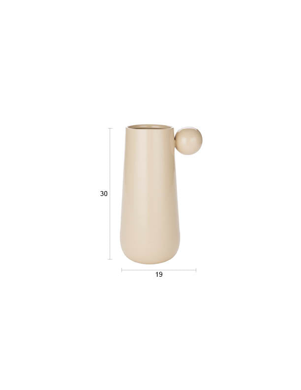 Dutchbone Vase Dot L Bordeaux aus Eisen mit glänzender Oberfläche