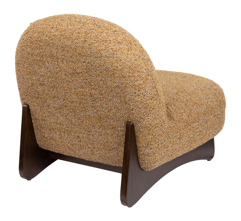 Loungesessel Loom in Braun mit Eschenholz-Gestell, Boho-Stil Dutchbone