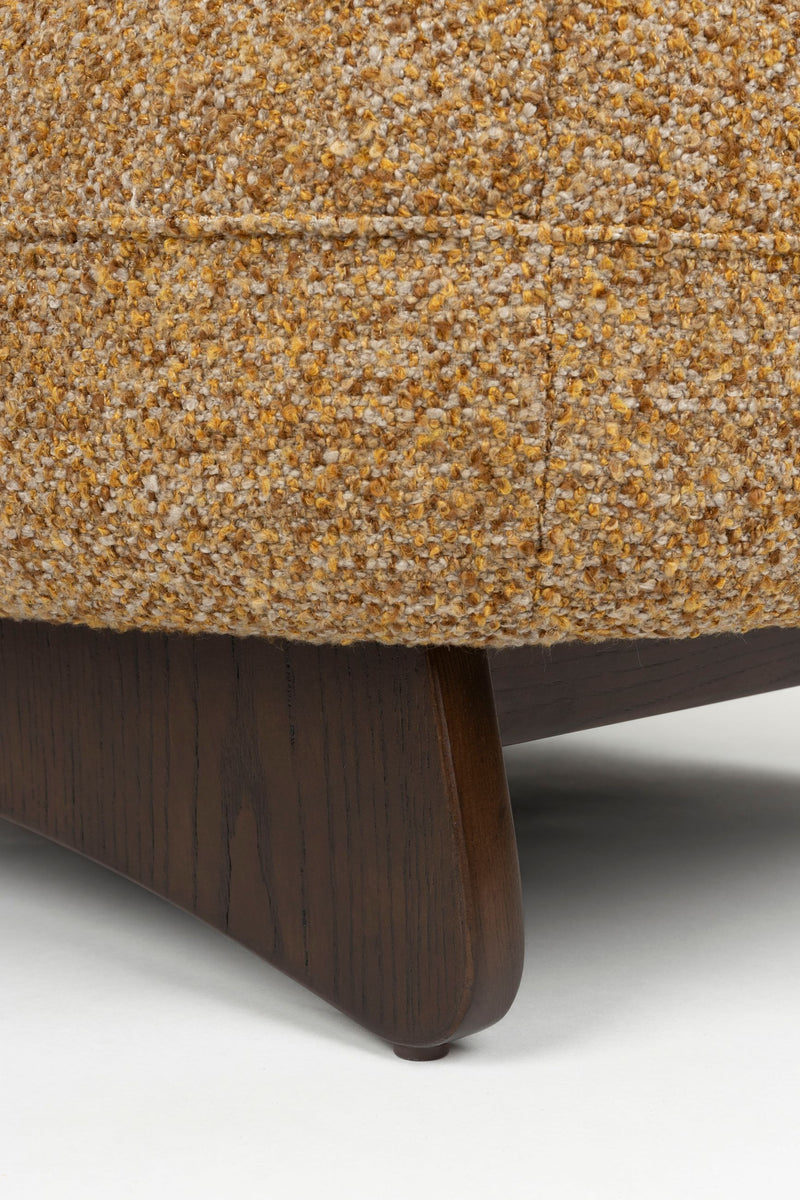 Loungesessel Loom in Braun mit Eschenholz-Gestell, Boho-Stil Dutchbone