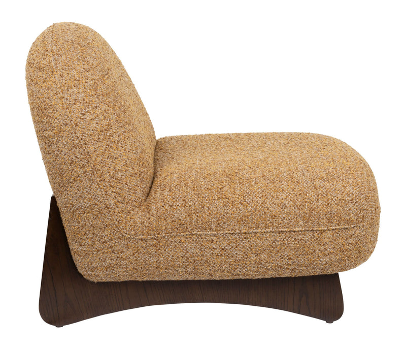 Loungesessel Loom in Braun mit Eschenholz-Gestell, Boho-Stil Dutchbone