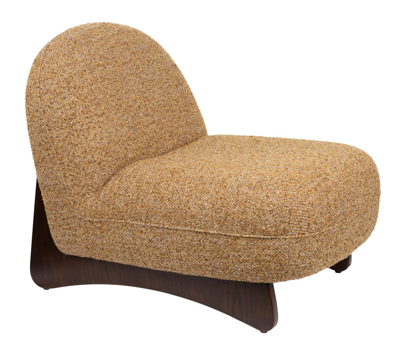 Loungesessel Loom in Braun mit Eschenholz-Gestell, Boho-Stil Dutchbone
