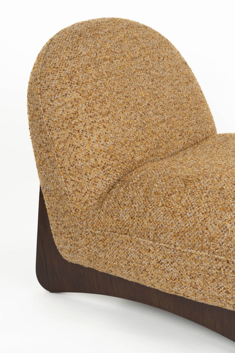 Loungesessel Loom in Braun mit Eschenholz-Gestell, Boho-Stil Dutchbone