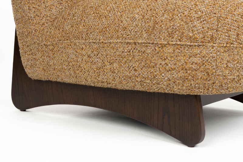 Loungesessel Loom in Braun mit Eschenholz-Gestell, Boho-Stil Dutchbone