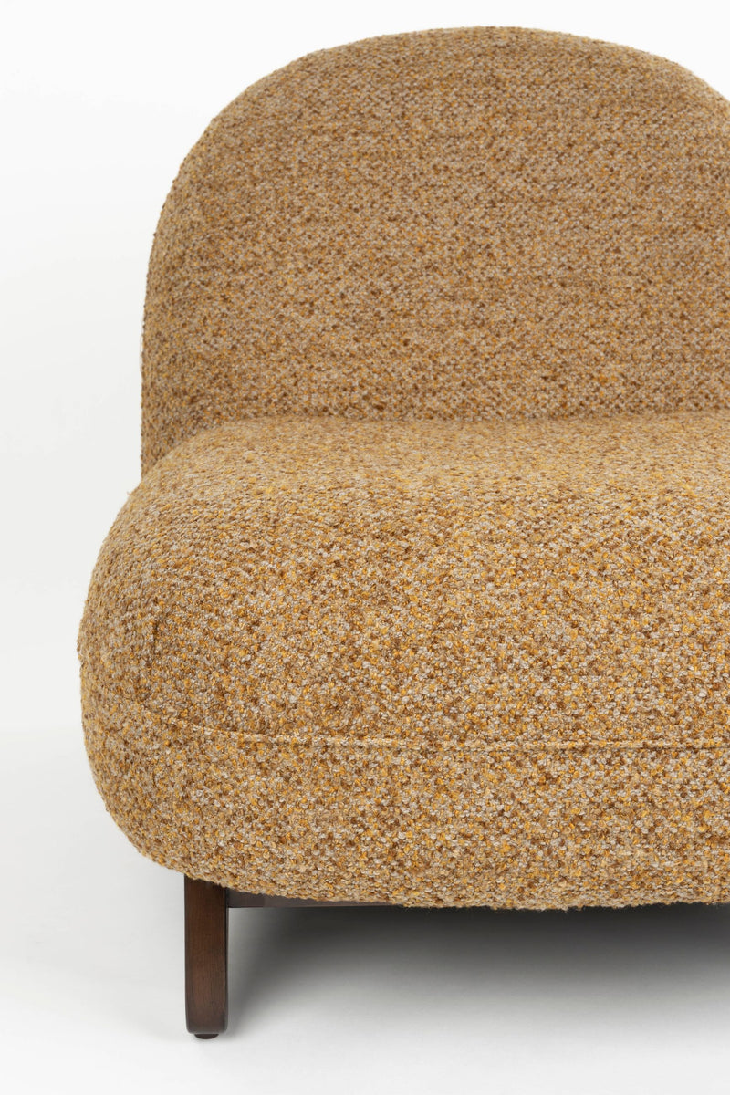 Loungesessel Loom in Braun mit Eschenholz-Gestell, Boho-Stil Dutchbone