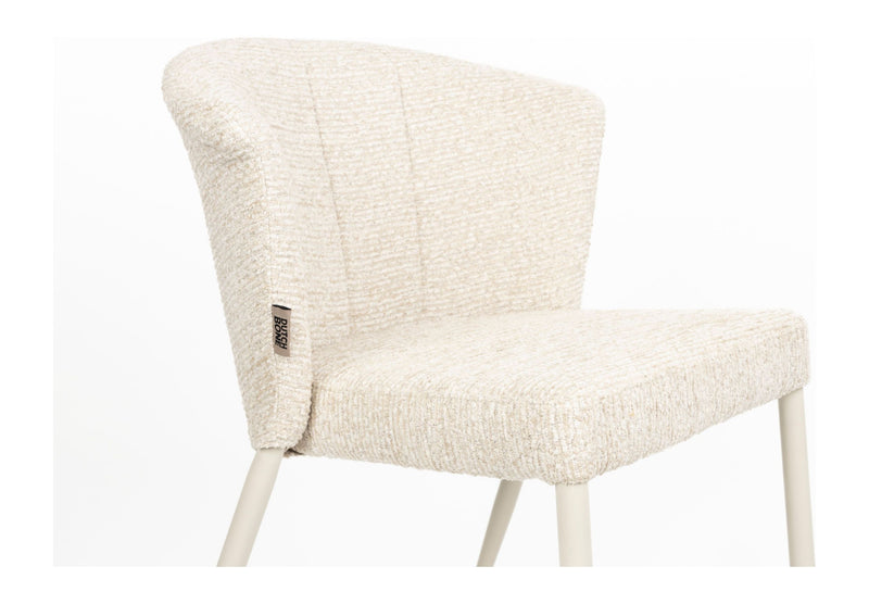 Esszimmerstuhl Georgia, stapelbares 2er-Set aus Sperrholz in Beige