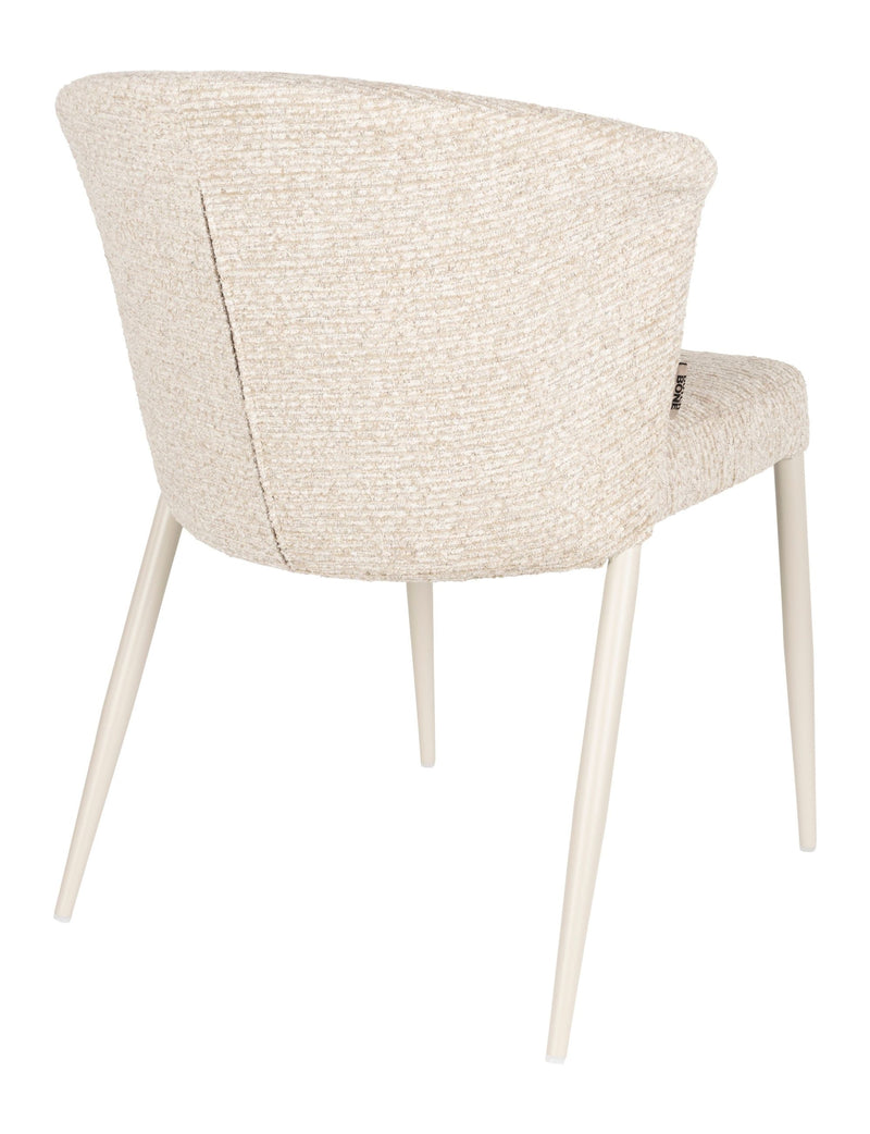 Esszimmerstuhl Georgia, stapelbares 2er-Set aus Sperrholz in Beige