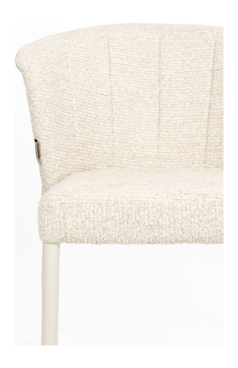 Esszimmerstuhl Georgia, stapelbares 2er-Set aus Sperrholz in Beige