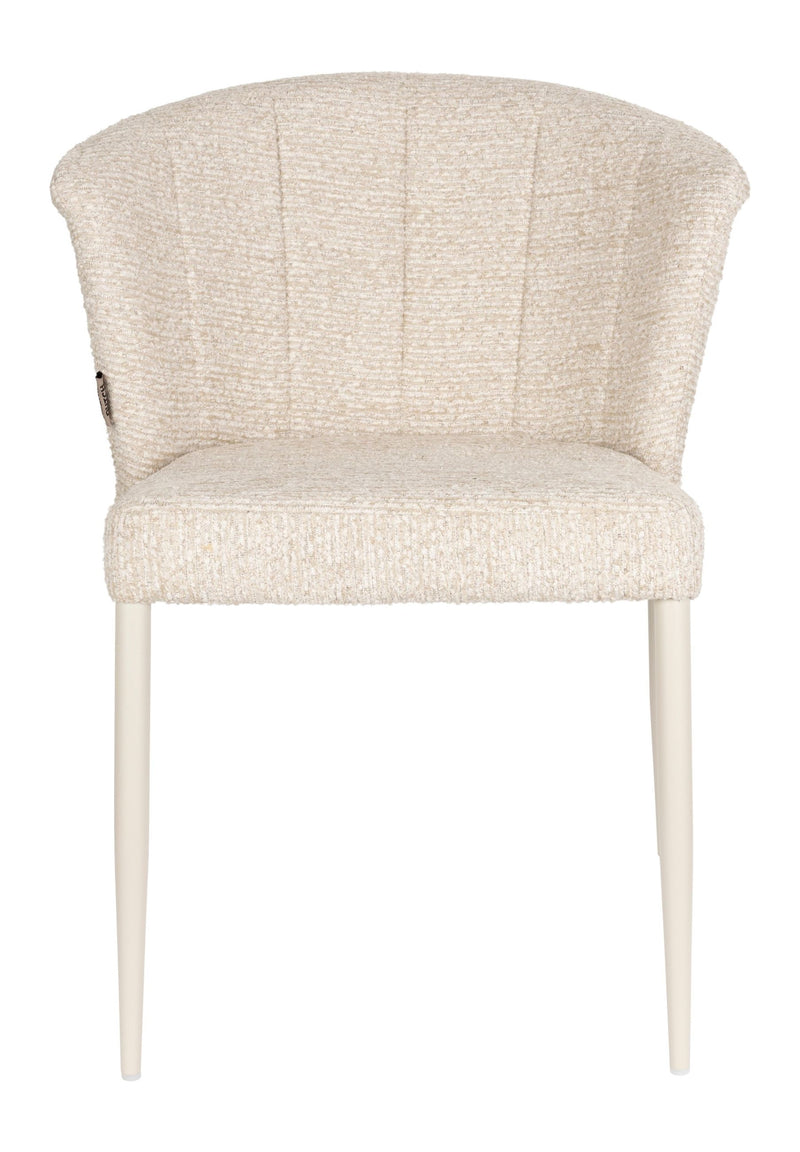 Esszimmerstuhl Georgia, stapelbares 2er-Set aus Sperrholz in Beige