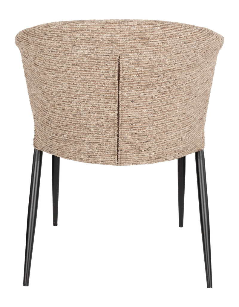 Esszimmerstuhl Georgia im 2er-Set, Samt in Soft Brown mit Metallbeinen