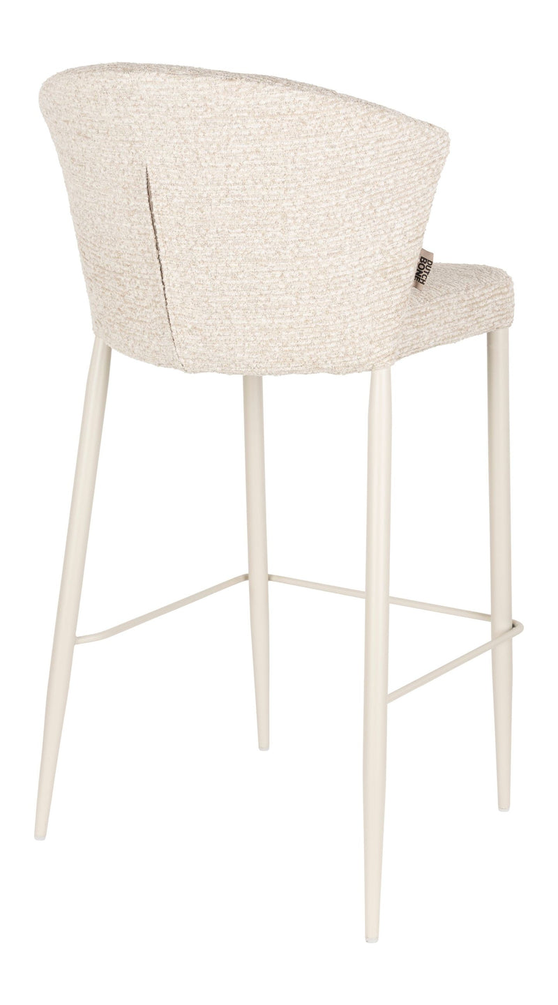 Barhocker Georgia 2er-Set, Soft Beige mit Metallgestell von Dutchbone