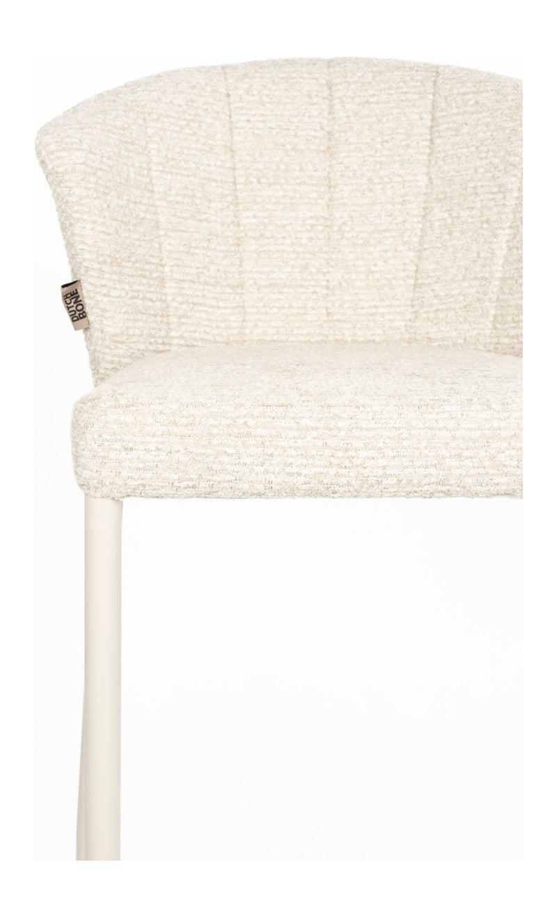Barhocker Georgia 2er-Set, Soft Beige mit Metallgestell von Dutchbone
