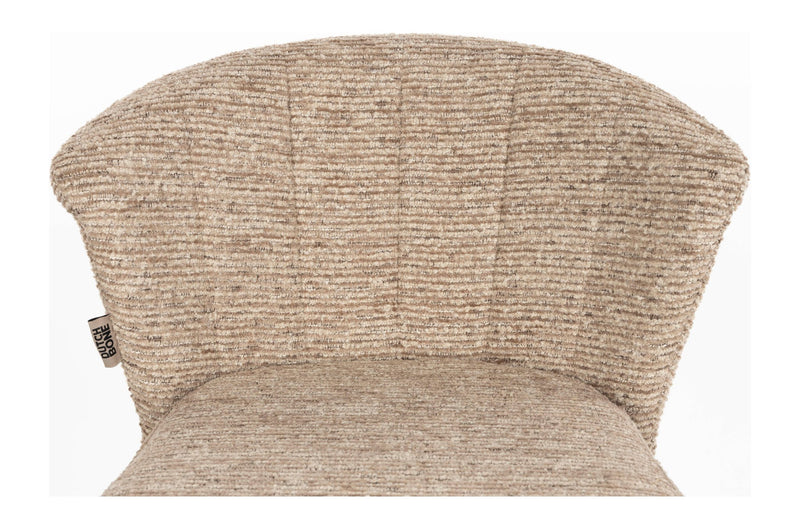 Barhocker Georgia im 2er-Set, Soft Brown mit Metallgestell, Dutchbone