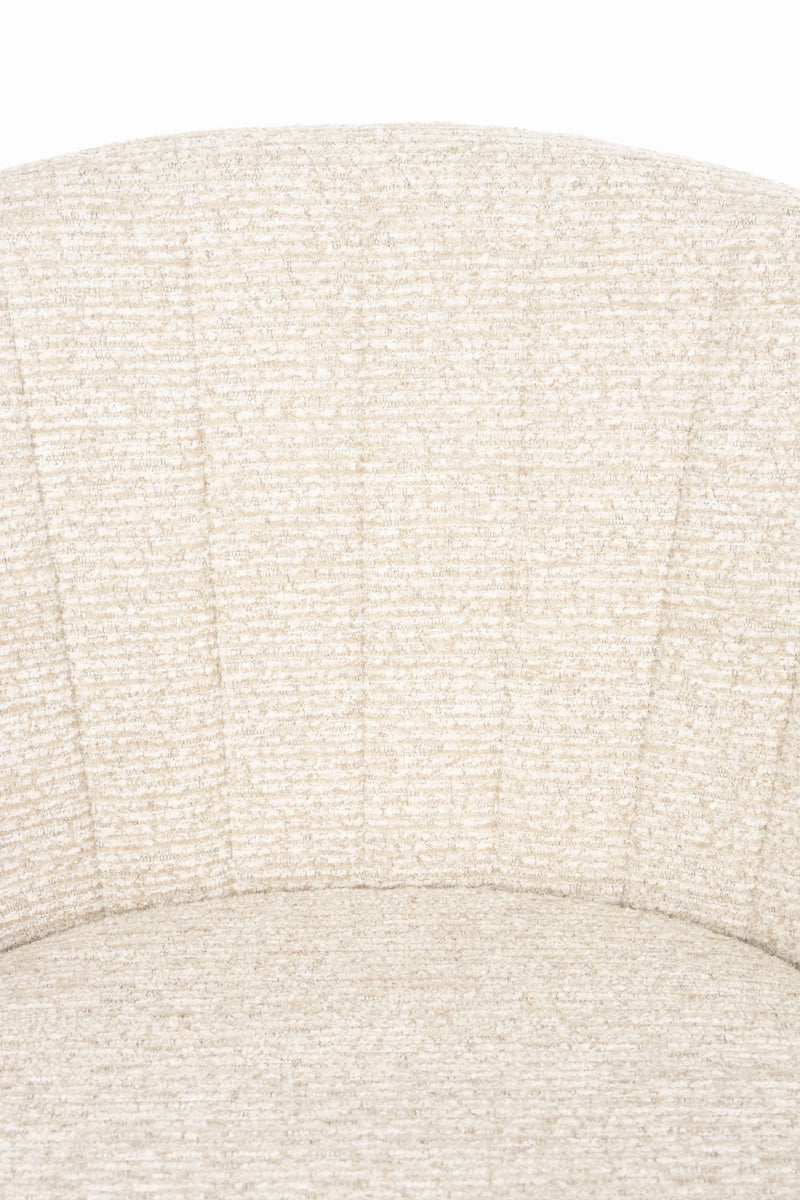Loungesessel Georgia Beige mit Metallgestell im Boho-Chic-Design