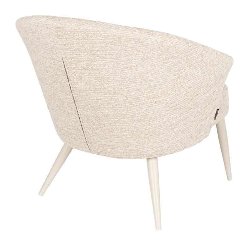 Loungesessel Georgia Beige mit Metallgestell im Boho-Chic-Design