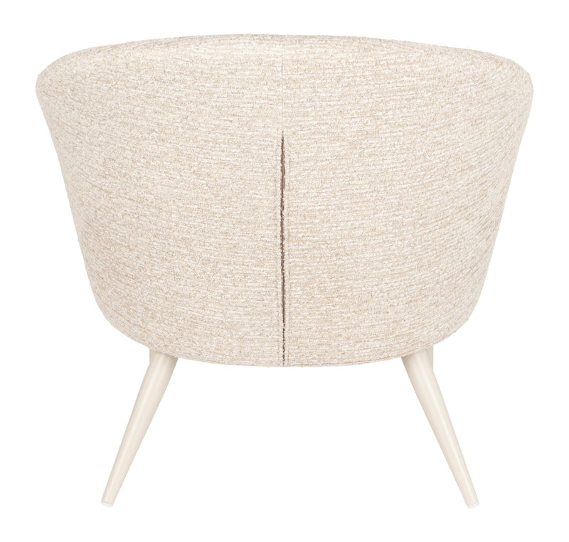 Loungesessel Georgia Beige mit Metallgestell im Boho-Chic-Design