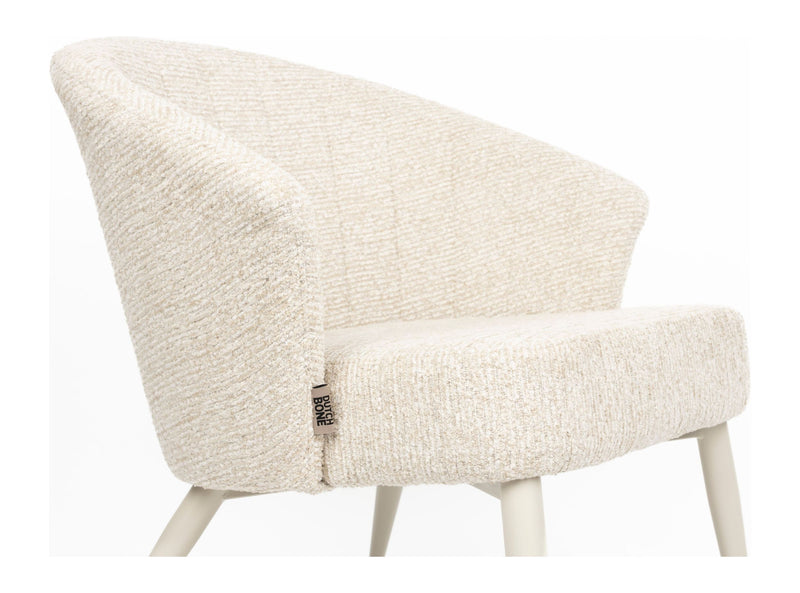 Loungesessel Georgia Beige mit Metallgestell im Boho-Chic-Design