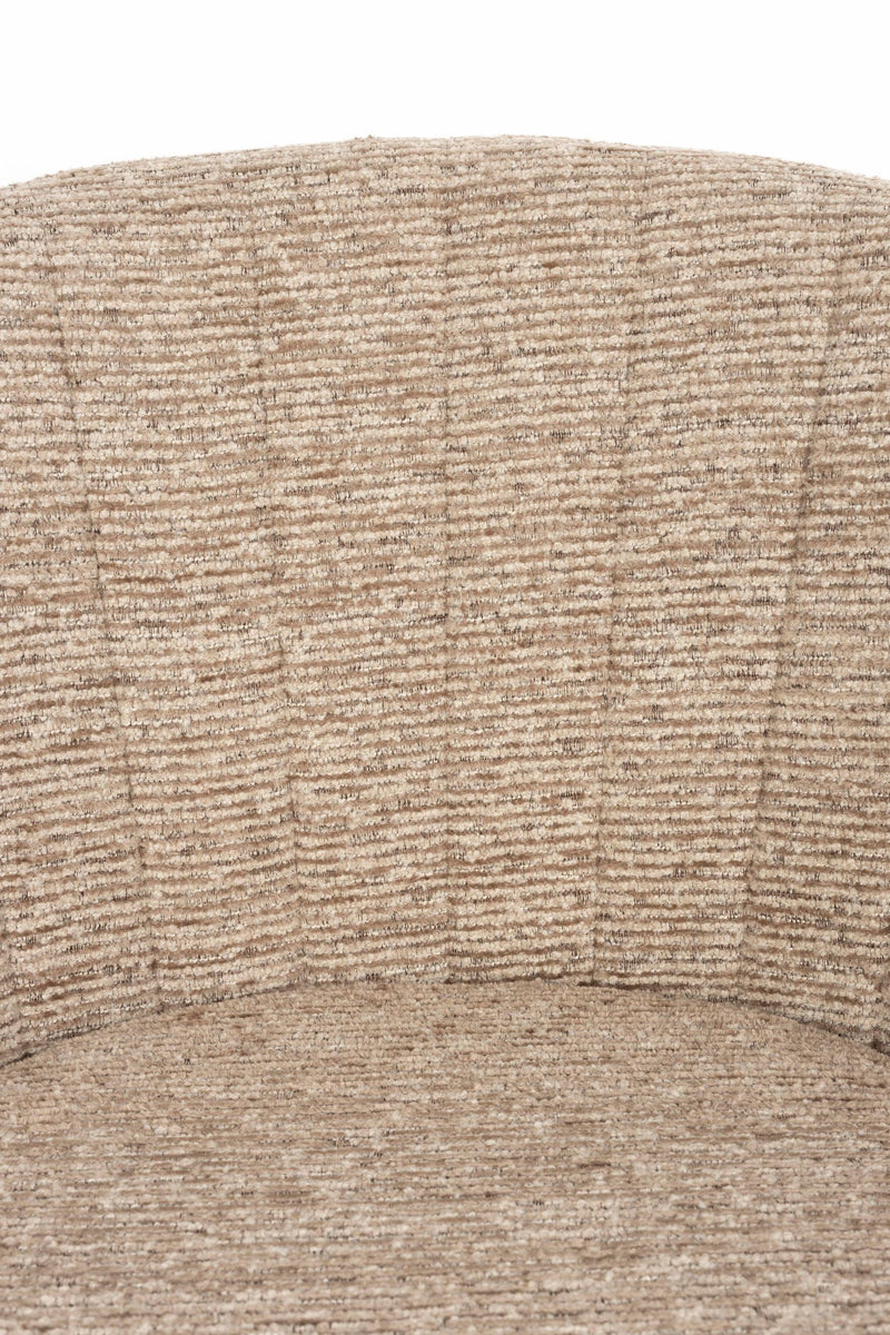 Loungesessel Georgia Soft Brown: Boho-Sessel mit Samtbezug für Wohn-