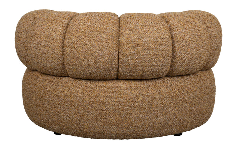 Loungesessel Duvane Braun mit Gummibaumholz-Gestell von Dutchbone