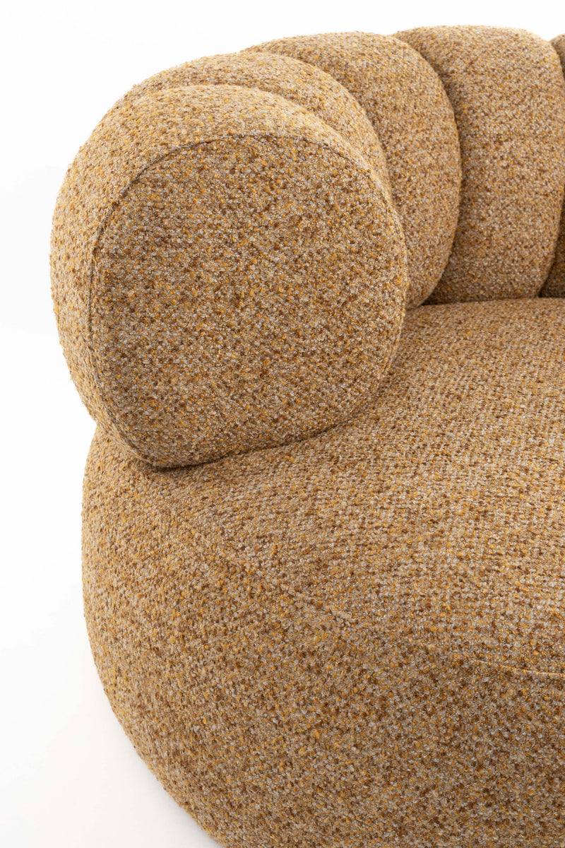 Loungesessel Duvane Braun mit Gummibaumholz-Gestell von Dutchbone