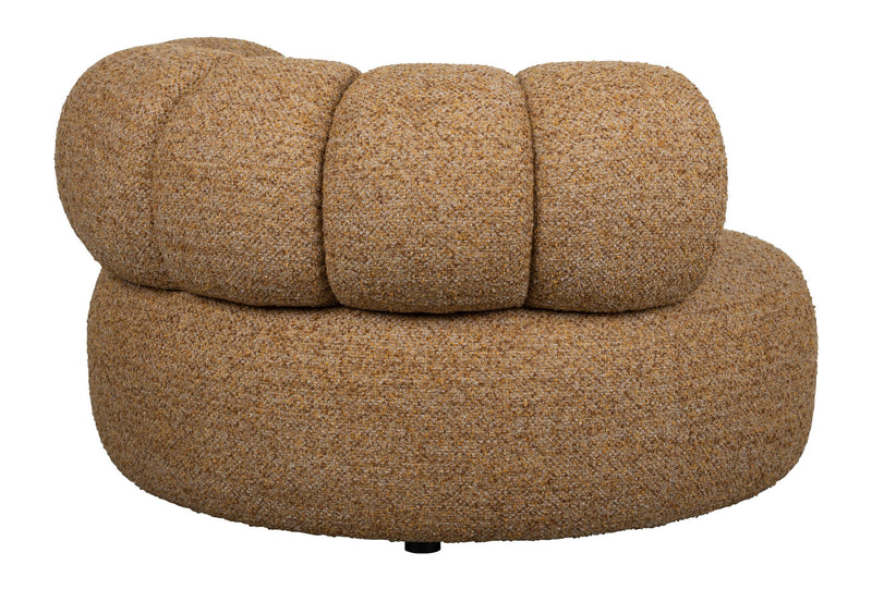 Loungesessel Duvane Braun mit Gummibaumholz-Gestell von Dutchbone