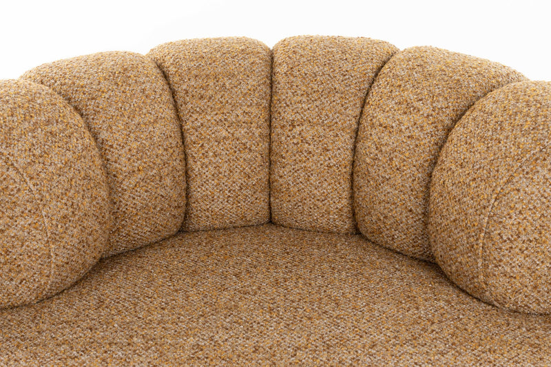 Loungesessel Duvane Braun mit Gummibaumholz-Gestell von Dutchbone