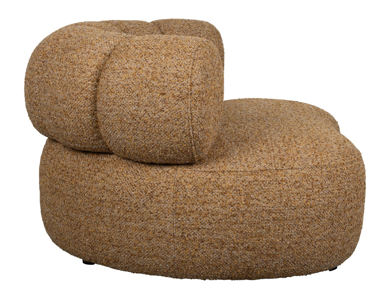 Loungesessel Duvane Braun mit Gummibaumholz-Gestell von Dutchbone