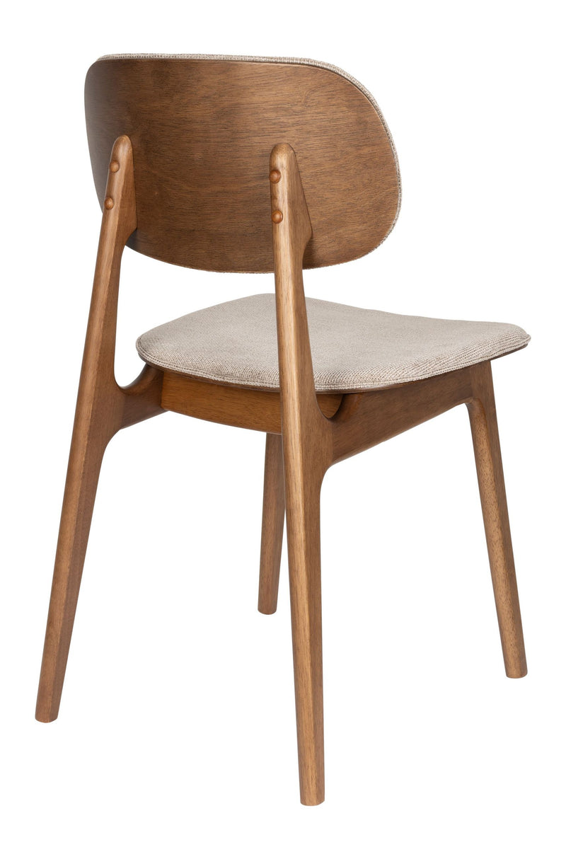 Esszimmerstuhl Marais im 2er-Set, Beige mit Holzgestell von Dutchbone