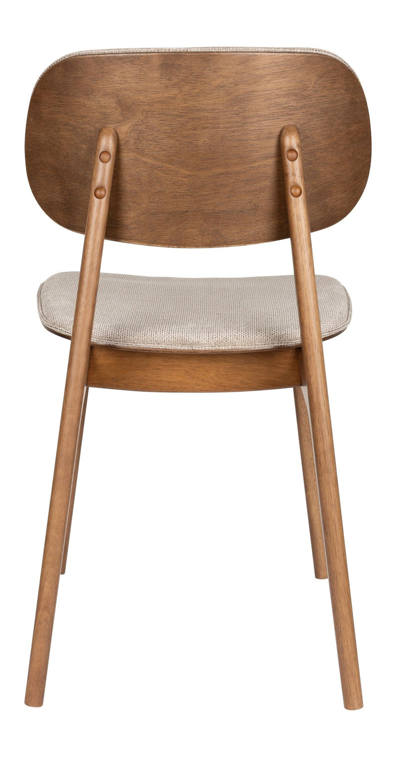Esszimmerstuhl Marais im 2er-Set, Beige mit Holzgestell von Dutchbone
