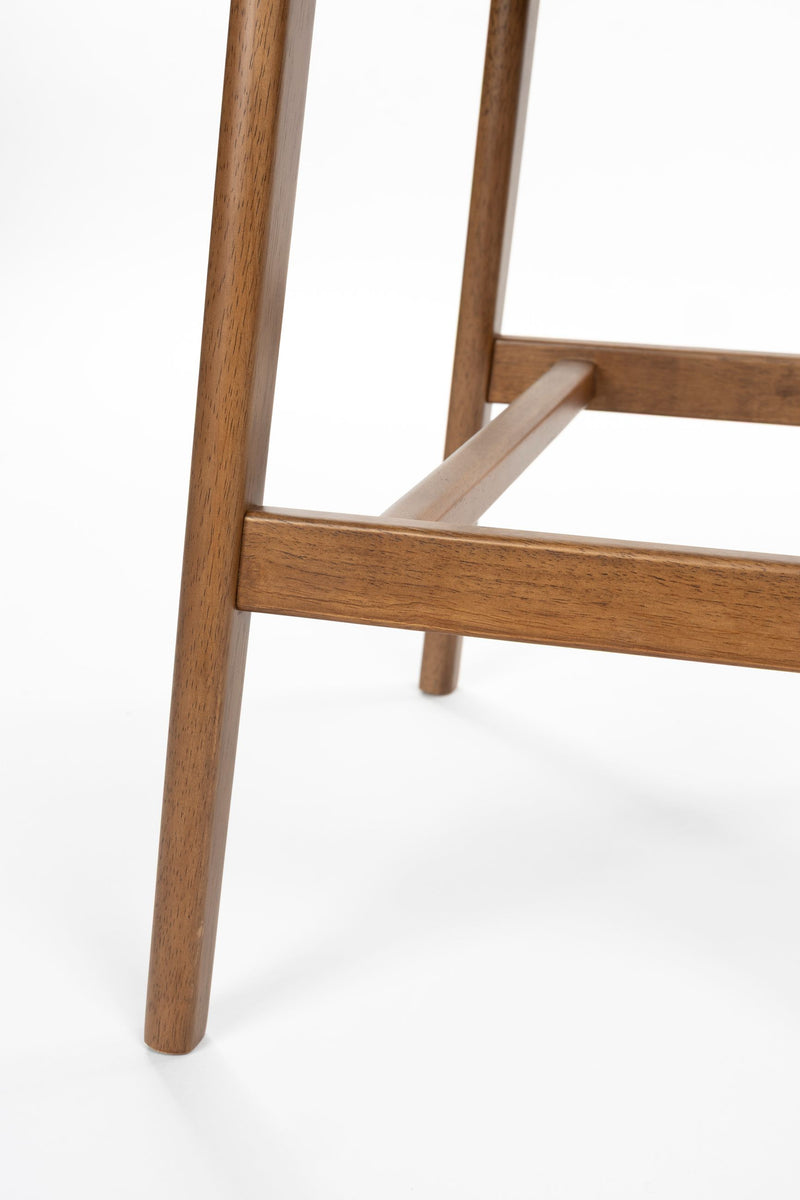 Barhocker Marais im 2er-Set, Beige mit Walnuss-Gestell von Dutchbone